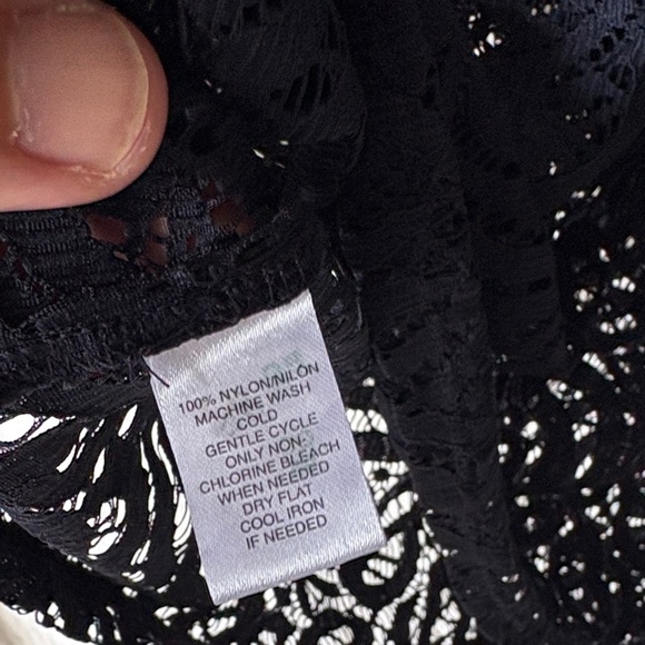 LOFT Midnight Navy Blue Lace Blouse - Picture 6 of 10